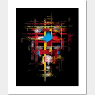 cyborg face - abstract Posters and Art